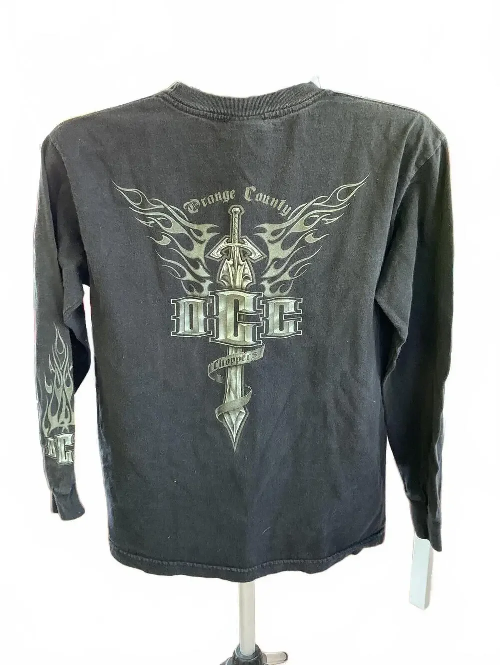 Vintage Orange County Choppers Long Sleeve Tshirt Sleeve Hit OCC Biker Alstyle L